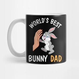 I And Bunny Hands Happy Easter Day World's Best Bunny Dad Mug